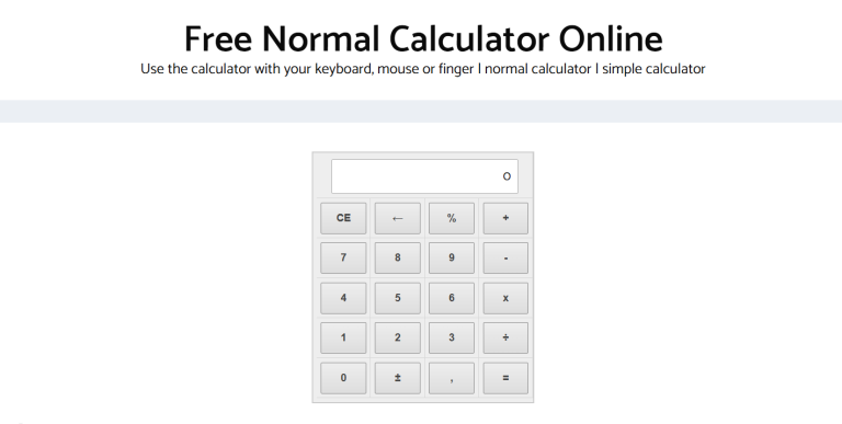 Why Choose NormalCalculator for Quick Calculations