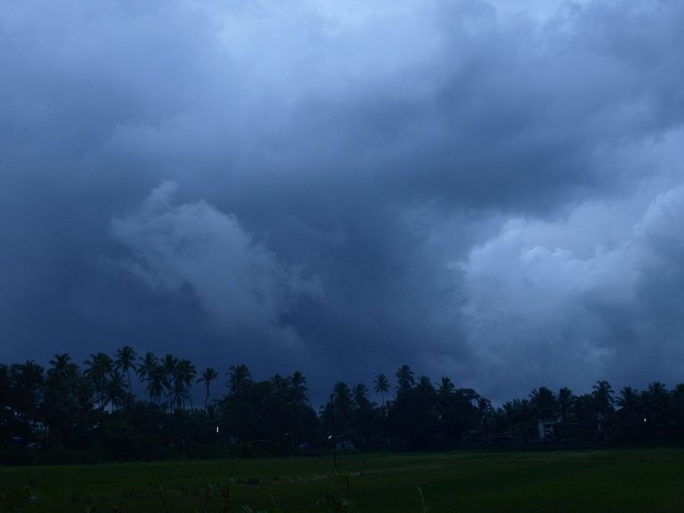 Monsoon Forecasting Technology Gets Sharper Monsoon rain clouds over a town